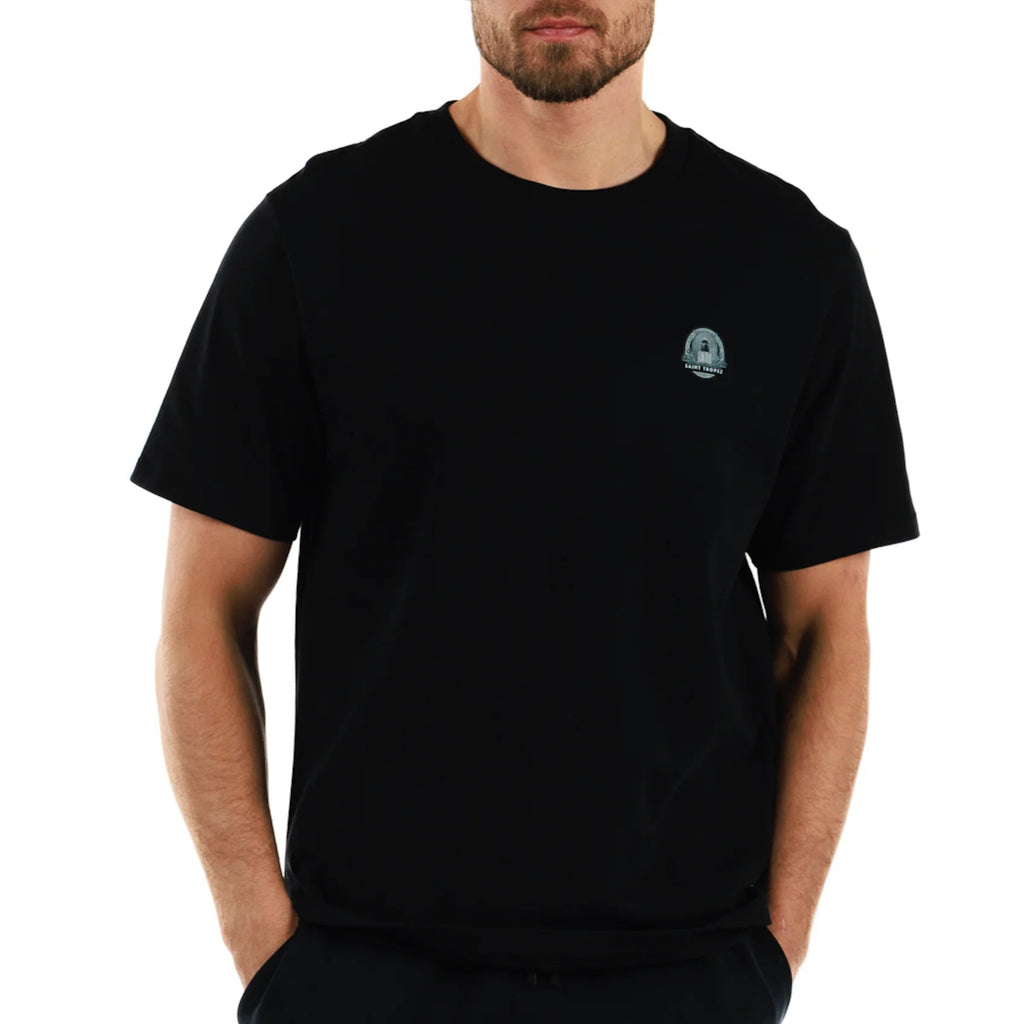 ALLARD BLACK | Oversized Cotton T - Shirt BDM EXPRESS - BAIN DE MER USA I Luxury Swimwear & Casual wear