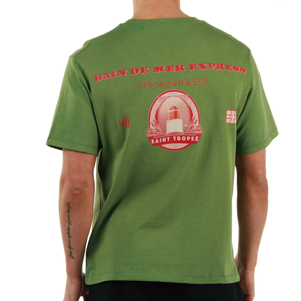 ALLARD MILITARY GREEN | Oversized Cotton T - Shirt BDM EXPRESS - BAIN DE MER USA I Luxury Swimwear & Casual wear
