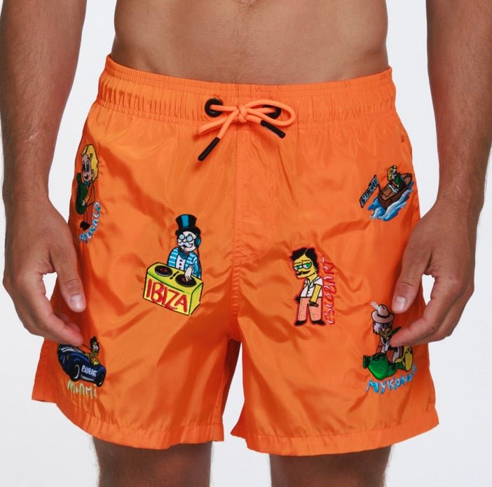 BDM WORLD AO | Mens Swimwear ORANGE - BAIN DE MER USA I Luxury Swimwear & Casual wear