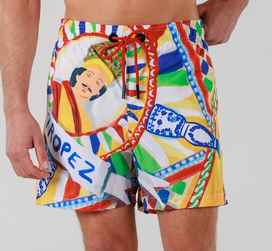 DOLCE VITA PRINT | Mens Swimwear ALLOVER PRINT - BAIN DE MER USA I Luxury Swimwear & Casual wear