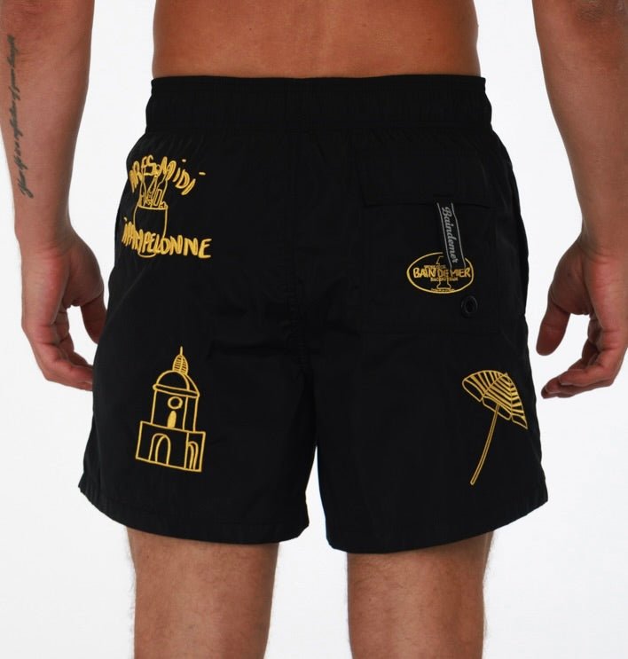FRENCH RIVIERA | Mens Swimwear BLACK - BAIN DE MER USA I Luxury Swimwear & Casual wear