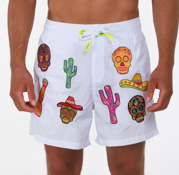MEXICAN AO | Mens Swimwear WHITE - BAIN DE MER USA I Luxury Swimwear & Casual wear