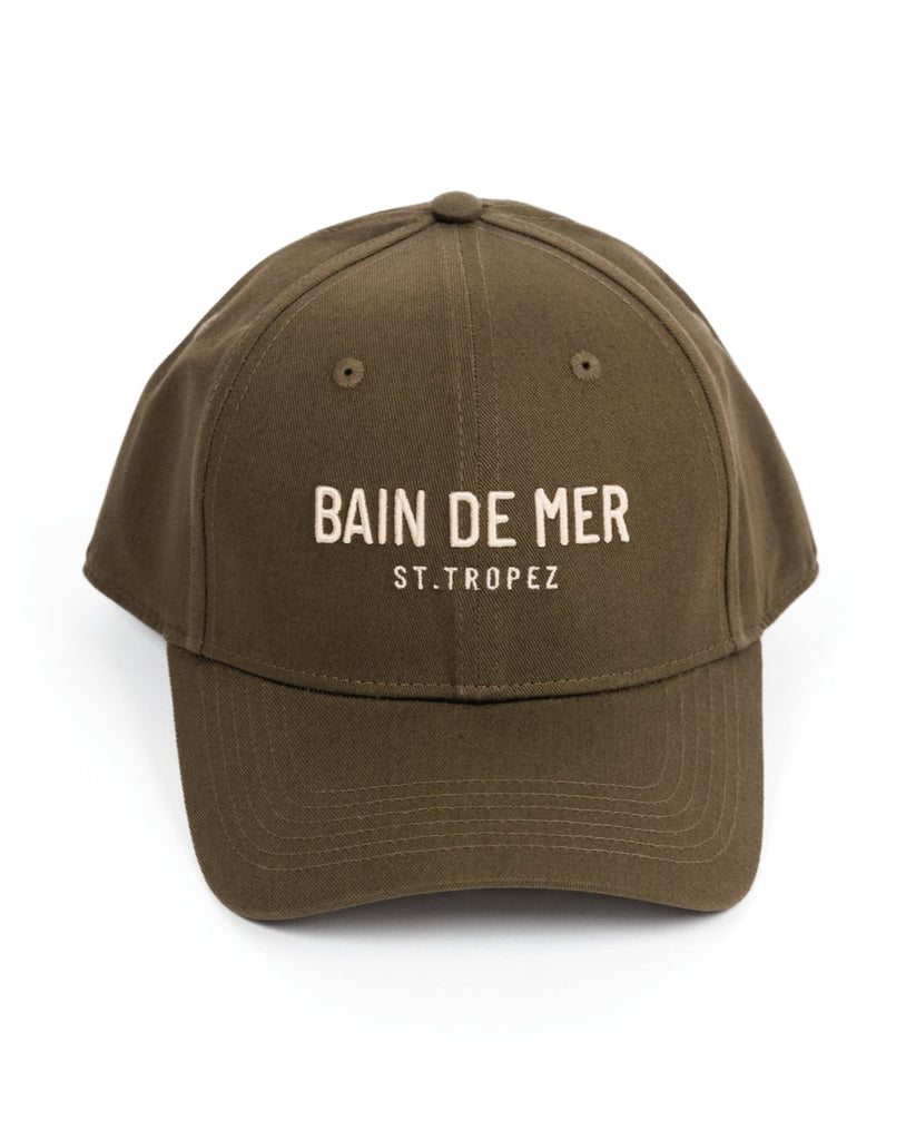 MILITARY GREEN BDM WOMANʼS CAP - BAIN DE MER USA I Luxury Swimwear & Casual wear
