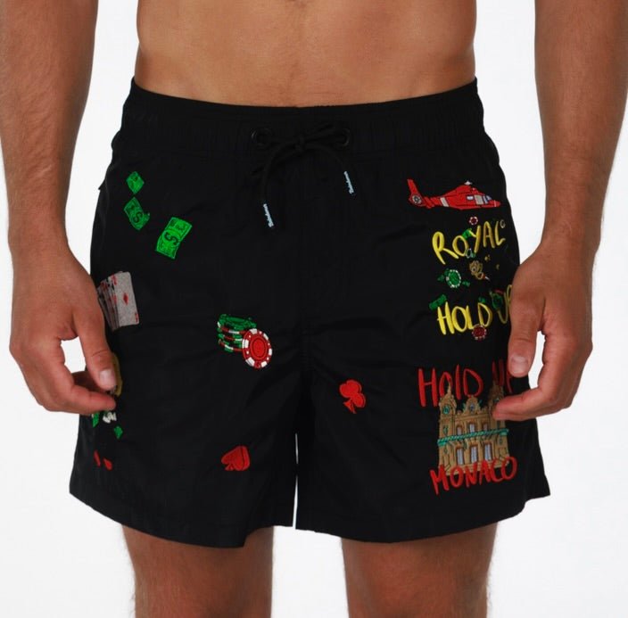 MONACO AO | Mens Swimwear BLACK - BAIN DE MER USA I Luxury Swimwear & Casual wear