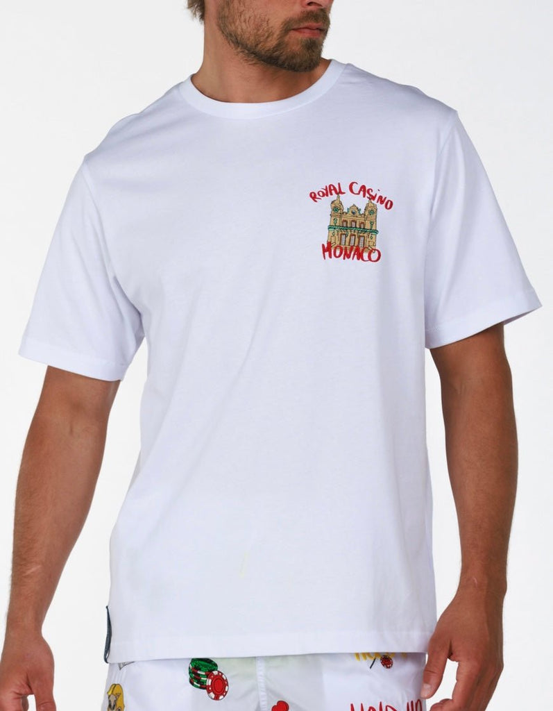 ROYAL CASINO WHITE | Menʼs OS T - Shirt - BAIN DE MER USA I Luxury Swimwear & Casual wear