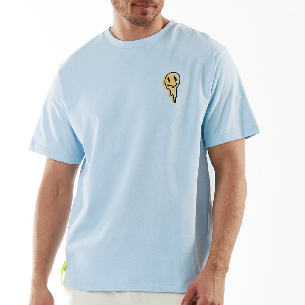 ALLARD SKY BLUE | Oversized Cotton T-Shirt THE TRIP - BAIN DE MER USA I Luxury swimwear & casual wear