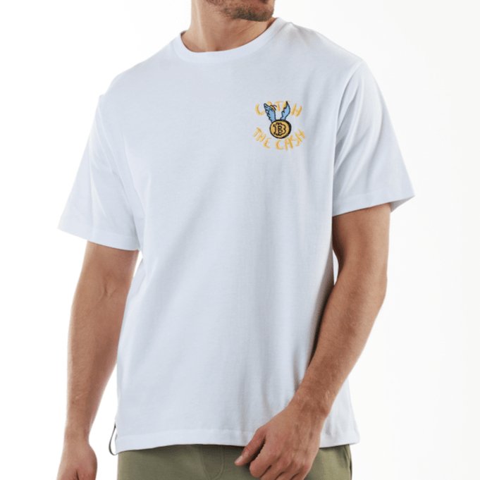 ALLARD WHITE | Oversized Cotton T-Shirt CATCH THE DOLLAR - BAIN DE MER USA I Luxury swimwear & casual wear