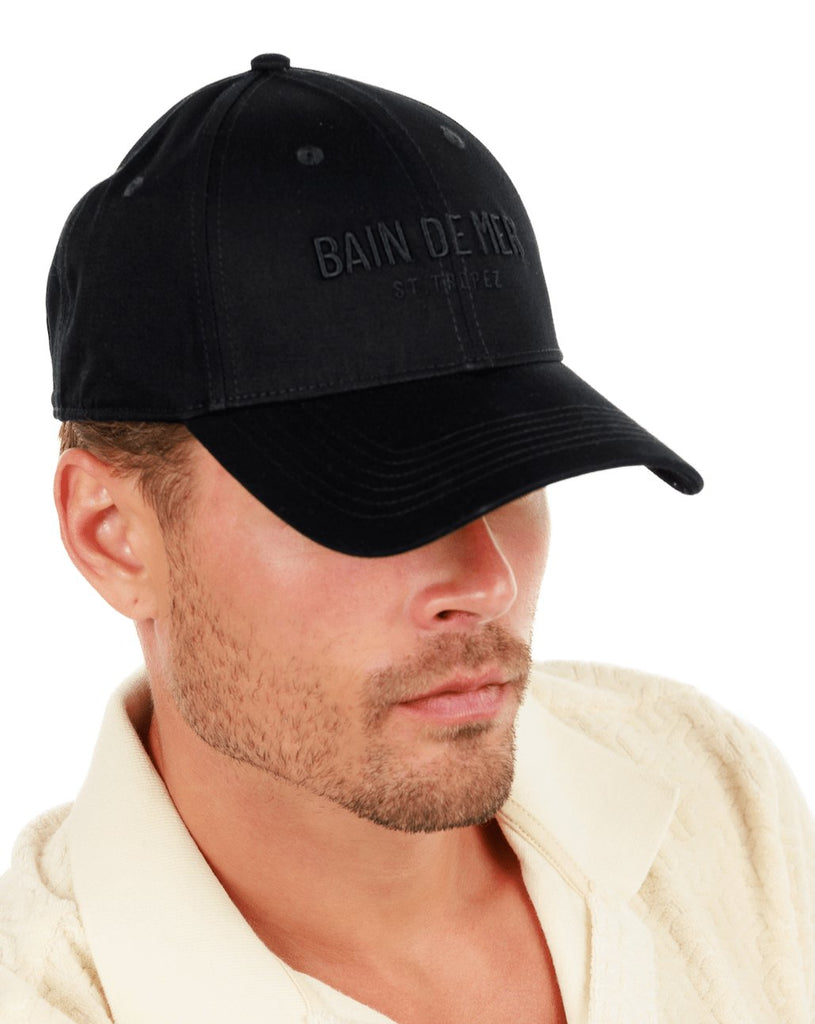 BLACK BDM CAP - BAIN DE MER USA I Luxury Swimwear & Casual wear