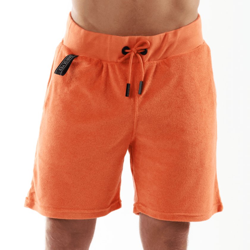 REGATTA ORANGE | Towelling Shorts - BAIN DE MER USA I Luxury Swimwear & Casual wear