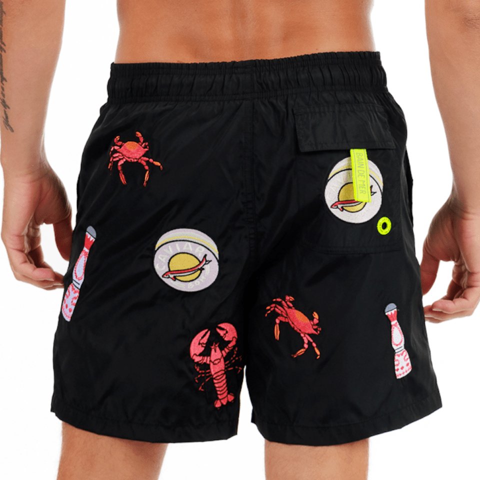 SALIN BLACK | Mens Swimwear PINK CAVIAR - BAIN DE MER USA I Luxury swimwear & casual wear