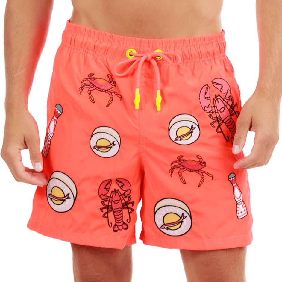 SALIN CORAL | Mens Swimwear PINK CAVIAR - BAIN DE MER USA I Luxury Swimwear & Casual wear