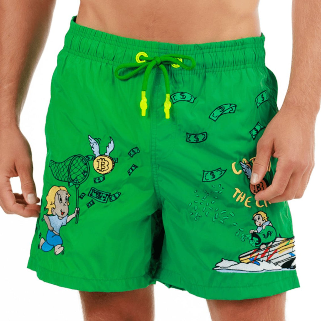SALIN GREEN | Mens Swimwear CATCH THE DOLLAR - BAIN DE MER USA I Luxury Swimwear & Casual wear